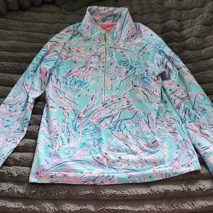Lilly Pulitzer Skipper Popover Bayside Blue Under The Moon Large